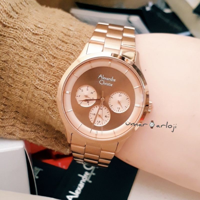 Jam Tangan Wanita Alexandre Christie Ac 2889 Bf Rosegold Fashion Wanita