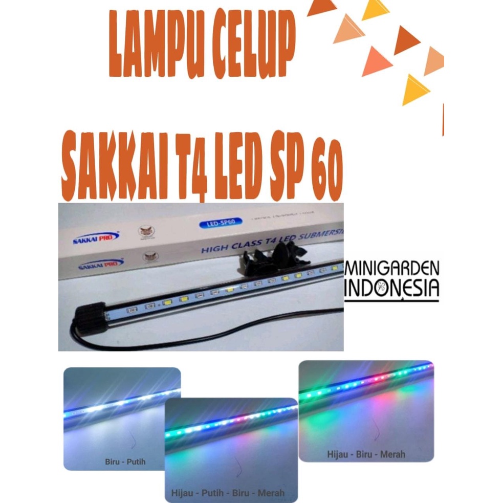 SAKKAI PRO T4 LED-SP60 18W SUBMERSIBLE LAMP LAMPU LED CELUP AQUARIUM