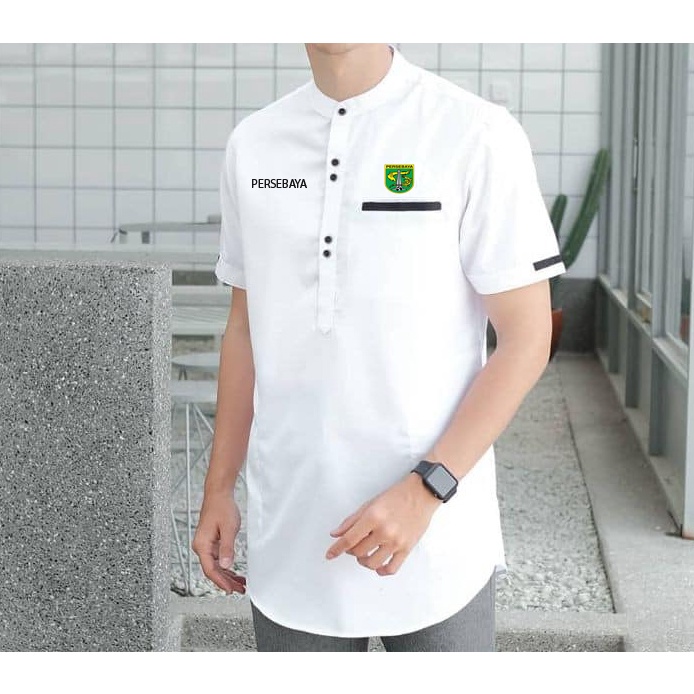 baju koko pendek persebaya