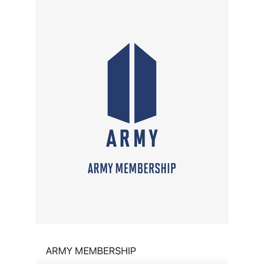 Army membership / membership kit BTS