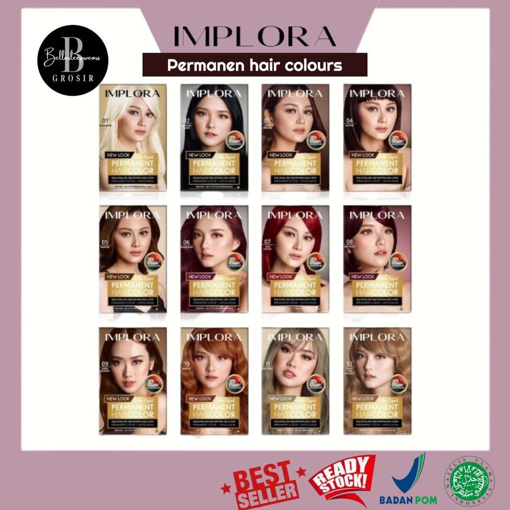 IMPLORA NEW PERMANEN HAIR COLOURS | CAT SEMIR PEWARNA RAMBUT