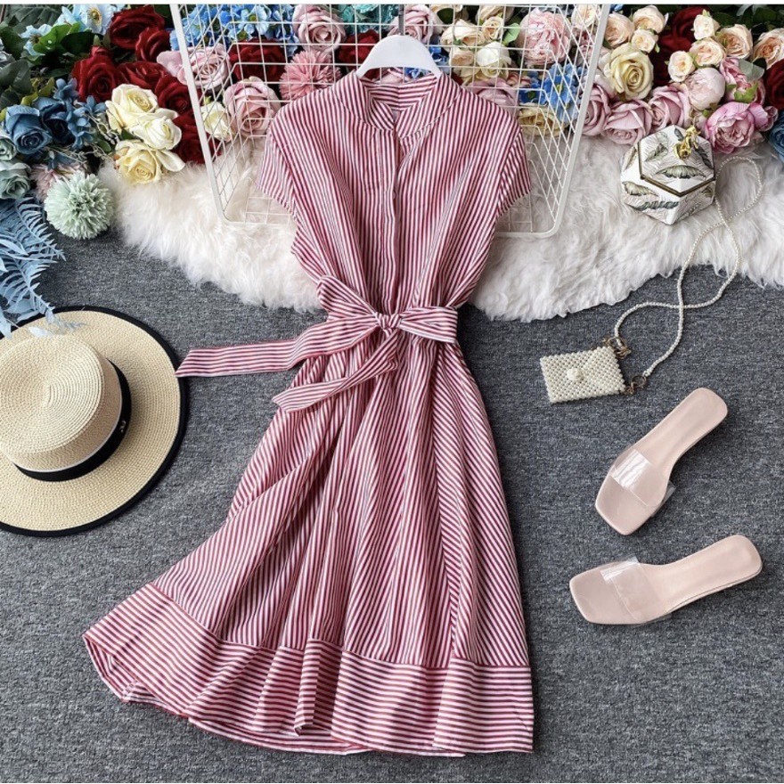 [GLFK] Dress Salur / Dress korea Salur / Dress Murah Wanita / Dress Motif murah