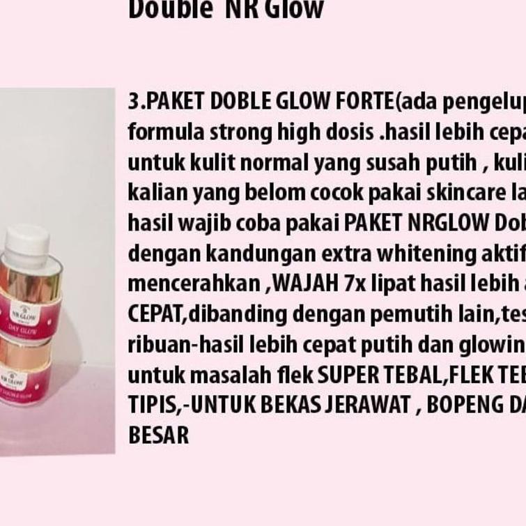 X6S5 NR GLOW PAKET DOUBLE GLOW NR RJNSKIN PEMUTIH WAJAH MKK
