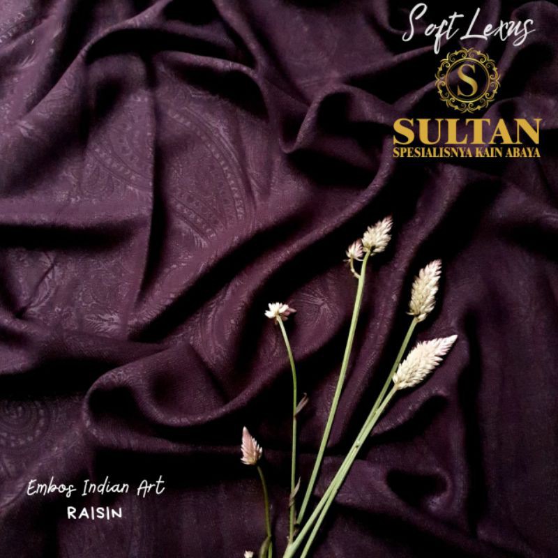 50CM EMBOS INDIAN ART SOFT LEXUS RAISIN KAIN SULTAN
