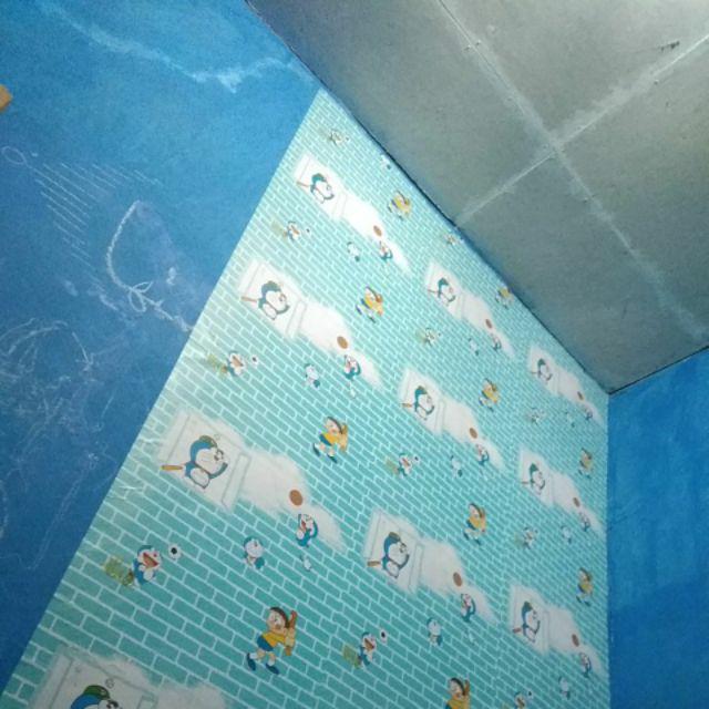 Wallpaper Doraemon Bata Biru Uk 45cmx10m Kode 1641