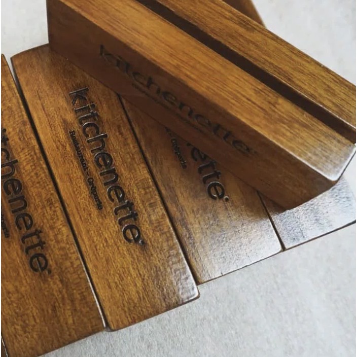 

Dekornata [Engraved] Wooden Card Holder / Tatakan Kayu / Tempat Kartu + Grafir