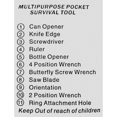 Survival Tool / Pocket Tool Multifungsi untuk Outdoor