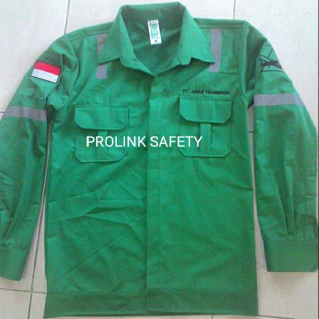 SERAGAM PROYEK BAJU SAFETY HIJAU