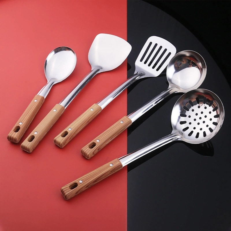 Spatula Sutil Penggorengan Centong Sodet Sayur Stainless Steel - Spatula Stainless Steel Sodet Goreng Tebal Anti Panas