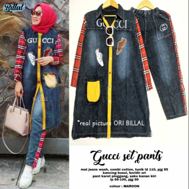 GUCCY SET PANTS JEANS BY BILLAL