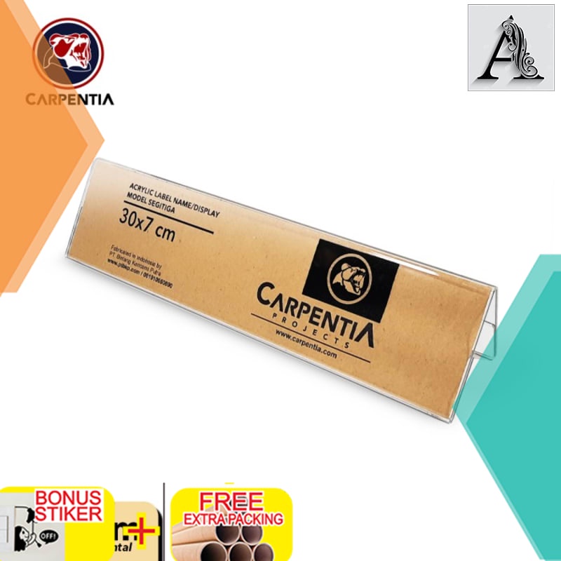 

Murah Acrylic Name/Label Display Nama/Standing/Price Tag Akrilik uk. 30x7 cm
