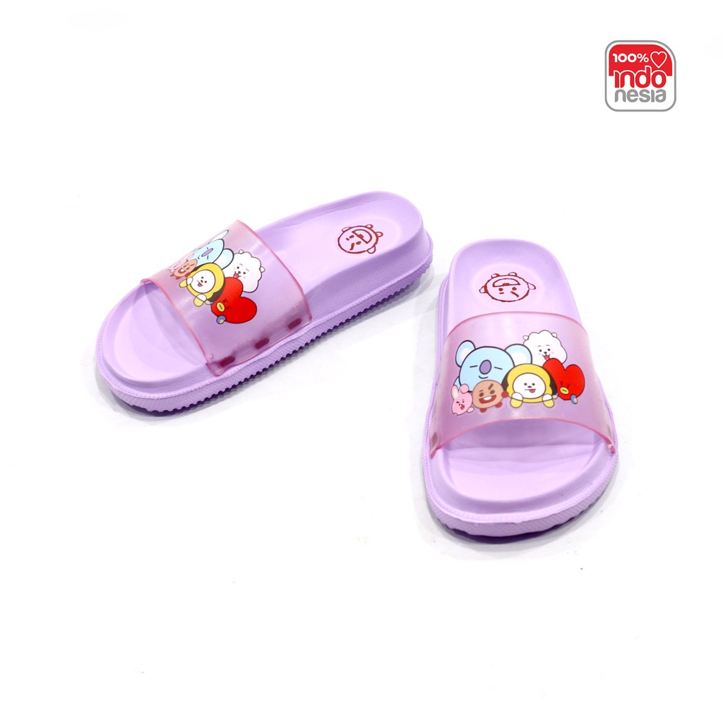 SANDAL ANAK BT21 SLOP 24-29 KARAKTER RANDOM - SANDAL ANAK MOTIF