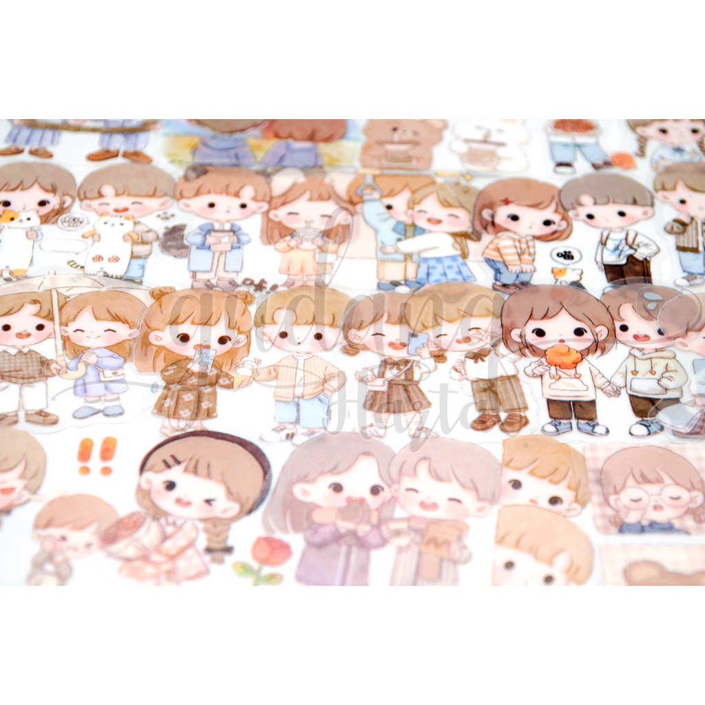 Stiker Chubby Couple Sticker Motif Pasang Imut DIY Scrapbook GH 303613