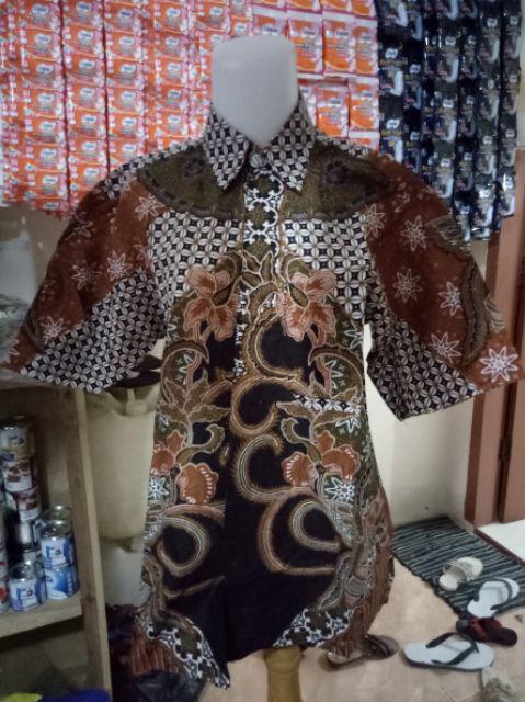 Hem Batik Pria / Kemeja / Atasan Seragam / Ecer Grosir Batik Solo Murah / Minu Akar