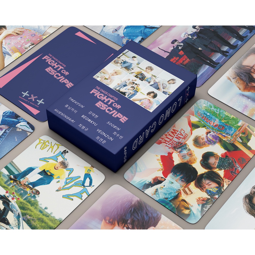 54pcs Kartu Foto Lomo Kpop TXT Album The Chaos Chapter FIGHT OR ESCAPE Series