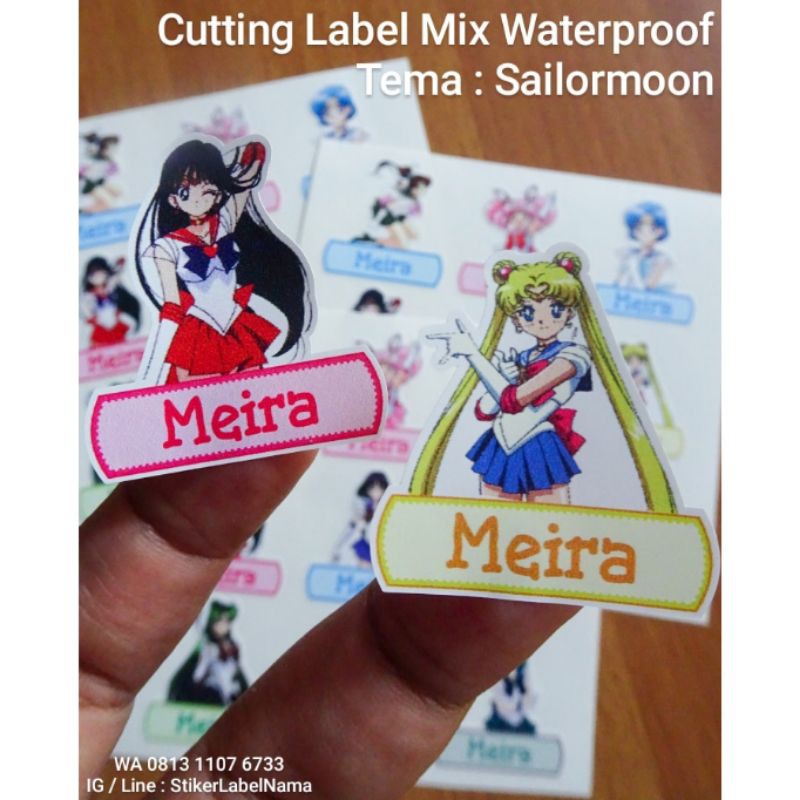 

SAILORMOON ~ CUTTING LABEL MIX WATERPROOF / CUTTING STIKER / LABEL NAMA WATERPROOF / STIKER LABEL NAMA