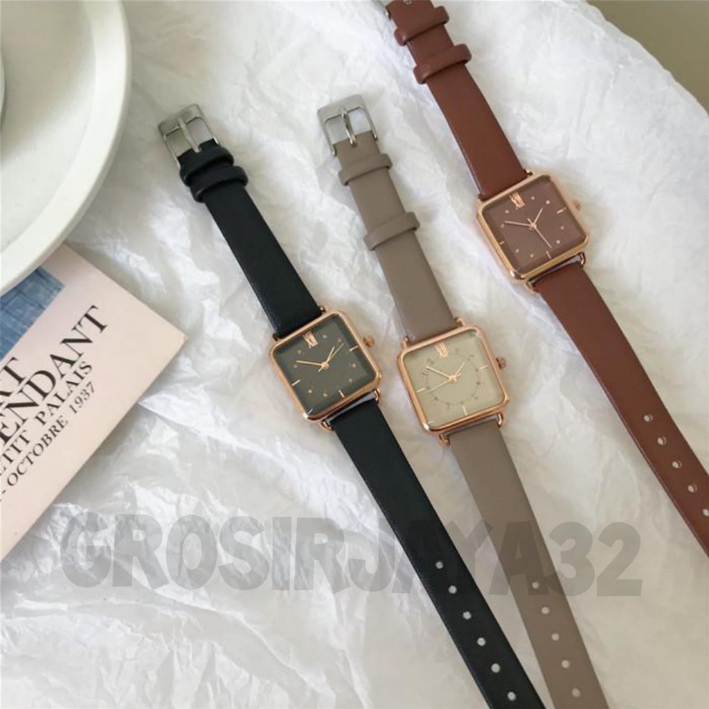 (GROSIRJAYA32) Jam Tangan Wanita RAPUNZEL Analog Mewah Dial Kotak Fashion Import