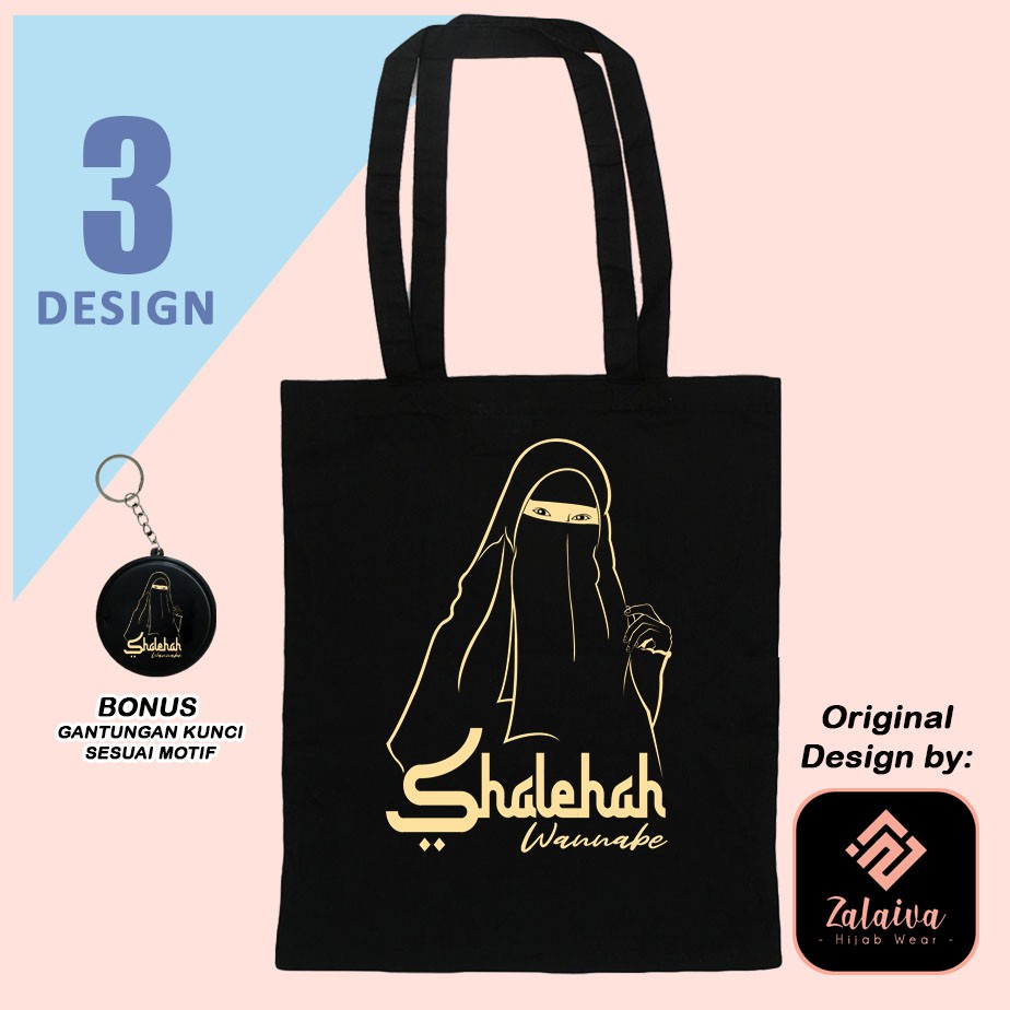Totebag Muslimah / Tas Tote Bag Wanita Tas Jinjing Cewek Islami Bercadar Hijrah Hijaber