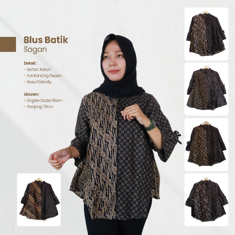 Blus Batik Sogan - NairaBatik