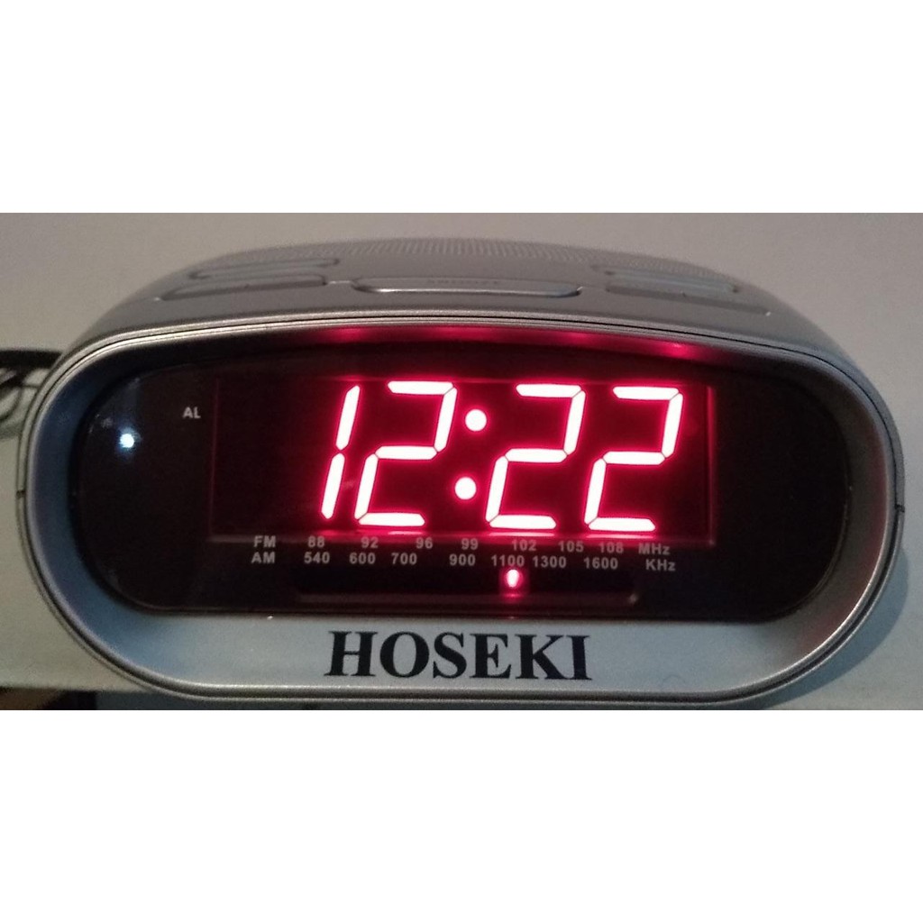 HOSEKI H-5020 Digital Alarm Radio Clock Listrik