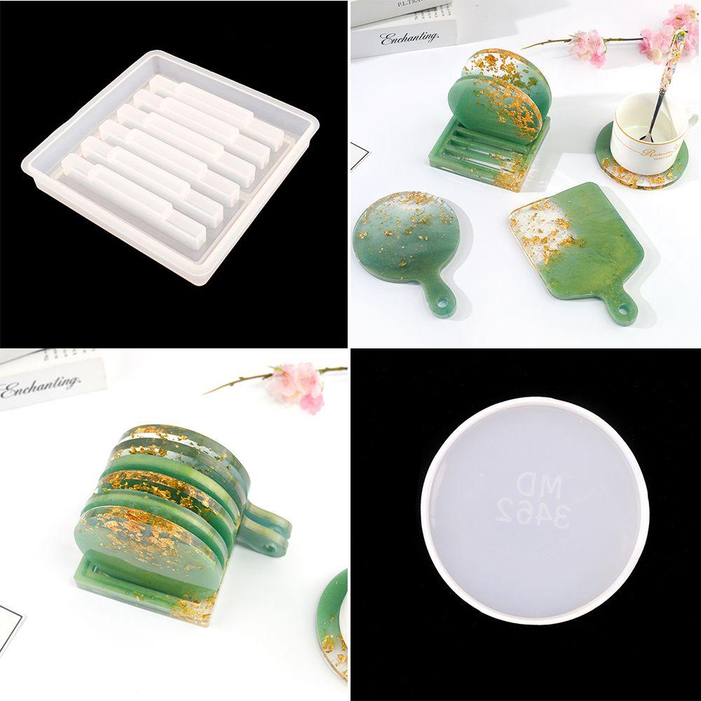 Solighter Epoxy Resin Cetakan DIY Handmade Anti-Melepuh Drain Rack Bracket Base Silicone Mold