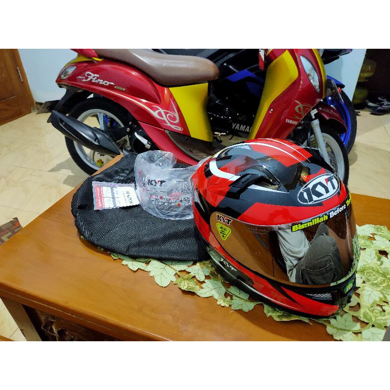 HELM KYT K2RIDER (Bekas) FULL ACCESORIES/PAKET GANTENG