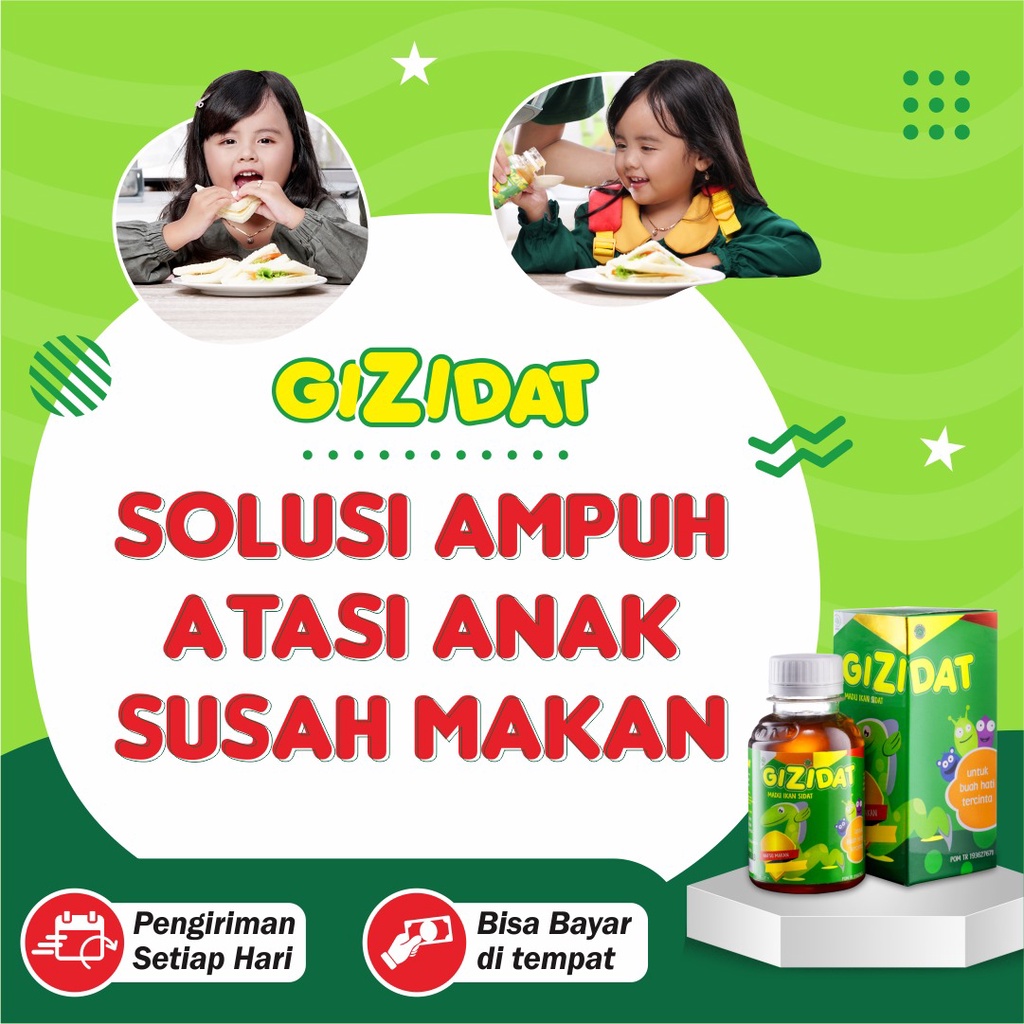 Paket 5 Botol Gizidat - Vitamin Nafsu Makan &amp; Berat Badan Anak