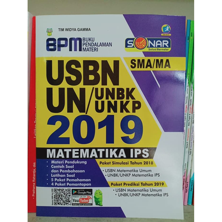 Buku Soal Sma Bpm Un Usbn Matematika Ips Sma Ma 2019 Shopee