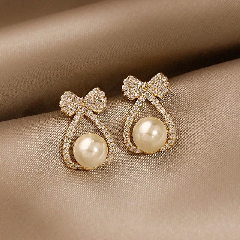 Anting Tusuk Sterling Silver 925 Desain Pita Kecil Ala Korea Untuk Wanita