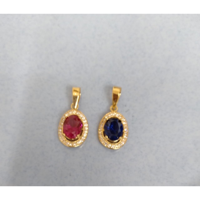 Liontin emas asli kadar 375 lady diana