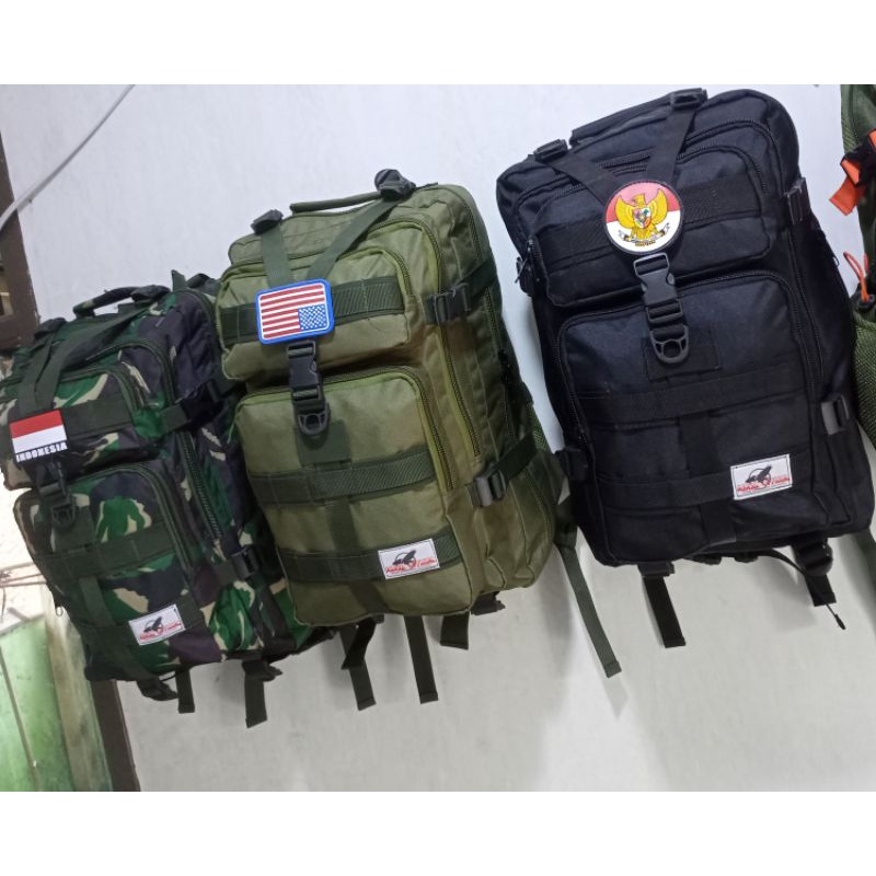 TAS RANSEL PRIA LIBANON BAHAN KAIN CONDURA 50L free 1 logo
