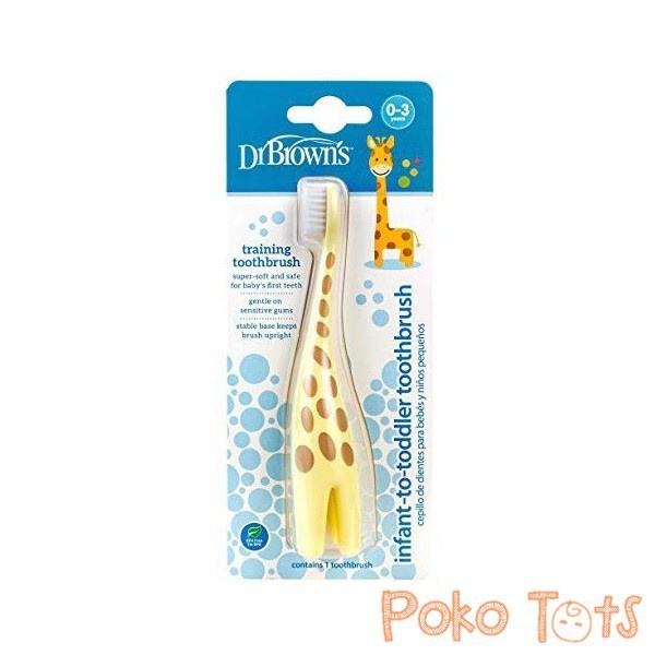 Dr. Brown's Giraffe Training Toothbrush Infant to Toddler Sikat Gigi Bayi dan Anak WHS