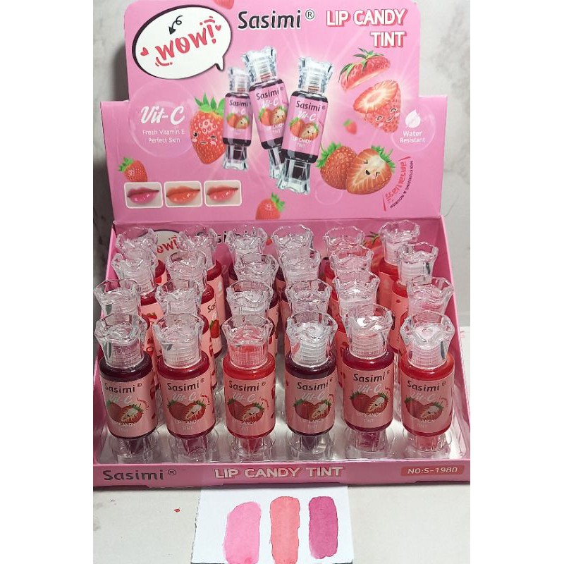 PROMO BESAR LIP TINT CANDY SASIMI STOBERRY VIT C BIBIR NO.S-1980