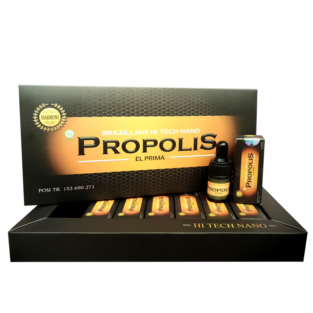 Propolis HiTech Nano Brazilian ELPRIMA Box Isi 7botol ORIGINAL Brazil Brazillian Premium 100 % ORI