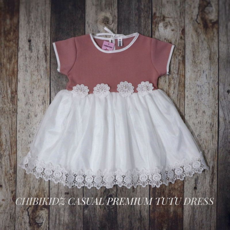 DRESS TUTU BAYI PREMIUM / CHIBIKIDZ CASUAL PREMIUM TUTU DRESS (BABY)