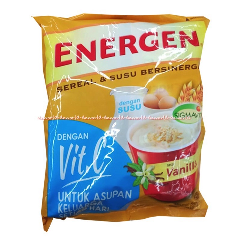 Energen Sereal Dan Susu Bergizi Rasa Vanila Minuman Cerael Instan 20Sachet