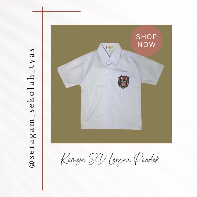 Seragam sekolah SD merek Tyas Lengan Pendek