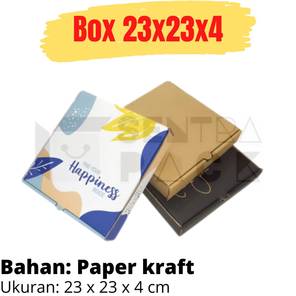

Box 23x23x4cm LD Kardus Karton Polos Pizza Hampers Baju