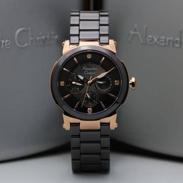 ALEXANDRE CHRISTIE ORIGINAL AC 2517 CERAMIC Black Rosegold