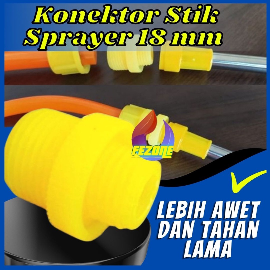 Konektor Stik Sprayer 18 mm drat Luar ke 14 mm Drat Luar - Sambungan Stik ke Selang FEZONE