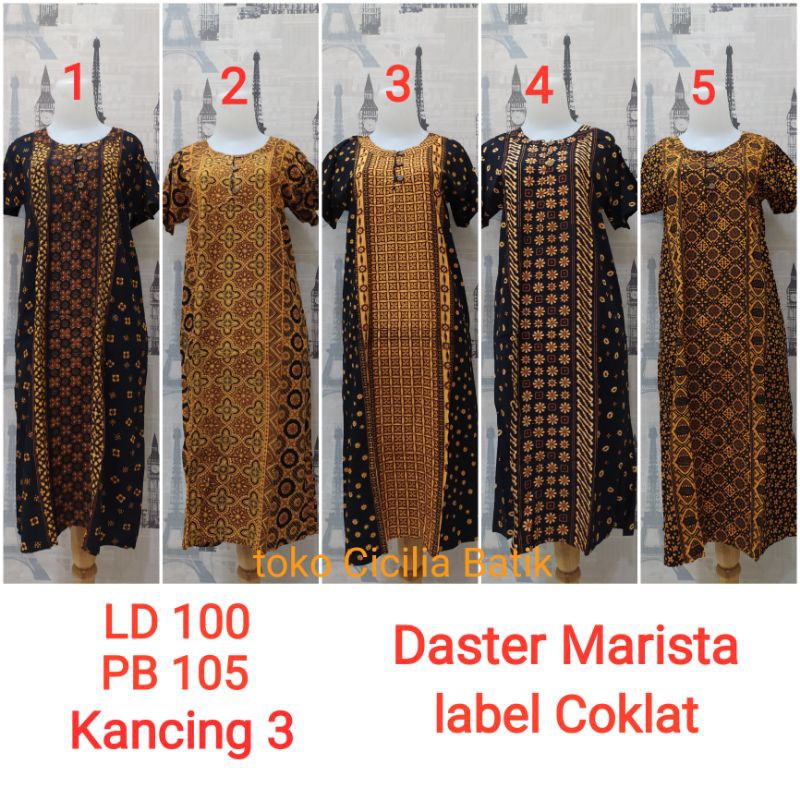 Daster Kencana Ungu Marista label coklat