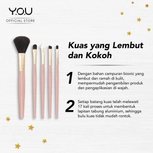 YOU Glam Fix Excellent Brush Set  make up kuas bedak blush on palet