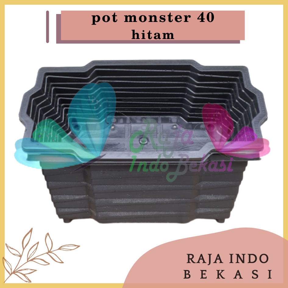 Rajaindobekasi Pot Monster 40 Hitam Garden Of Love Pot Panjang Plastik Putih Murah Tanaman Mirip Pot Sgp 03 05