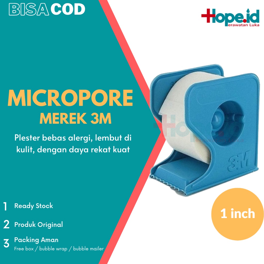 Plester Luka Micropore 3M ukuran 1 inch