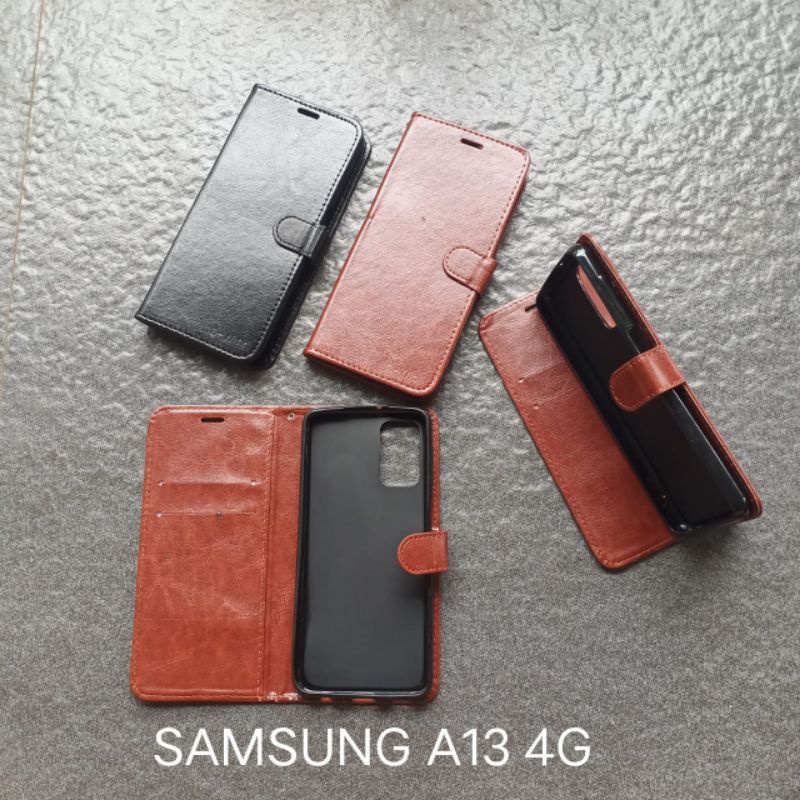 Flipcase kulit samsung M11 A11 . A13 4G / A23 4G / A23 5G . A20S . A30S A50 A50S . J2 prime G530 grand prime . J7 prime dompet sarung buku buka tutup flipshell bookcover