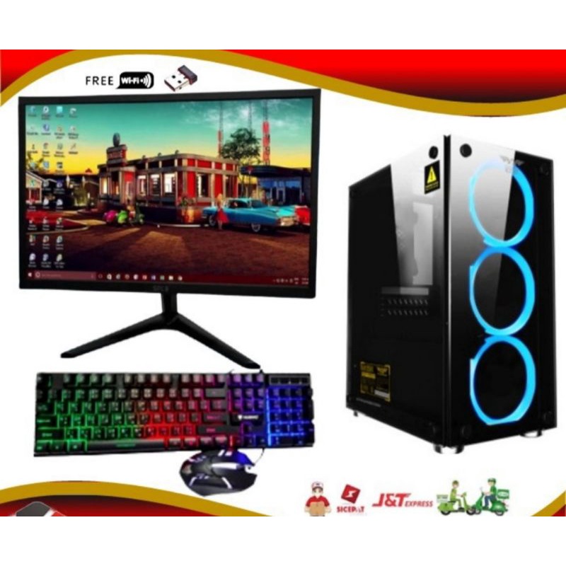 0PC GAMING FULLSET I7 RAM 16GB MONITOR 19 INC - VGA GT 1030 DDR5