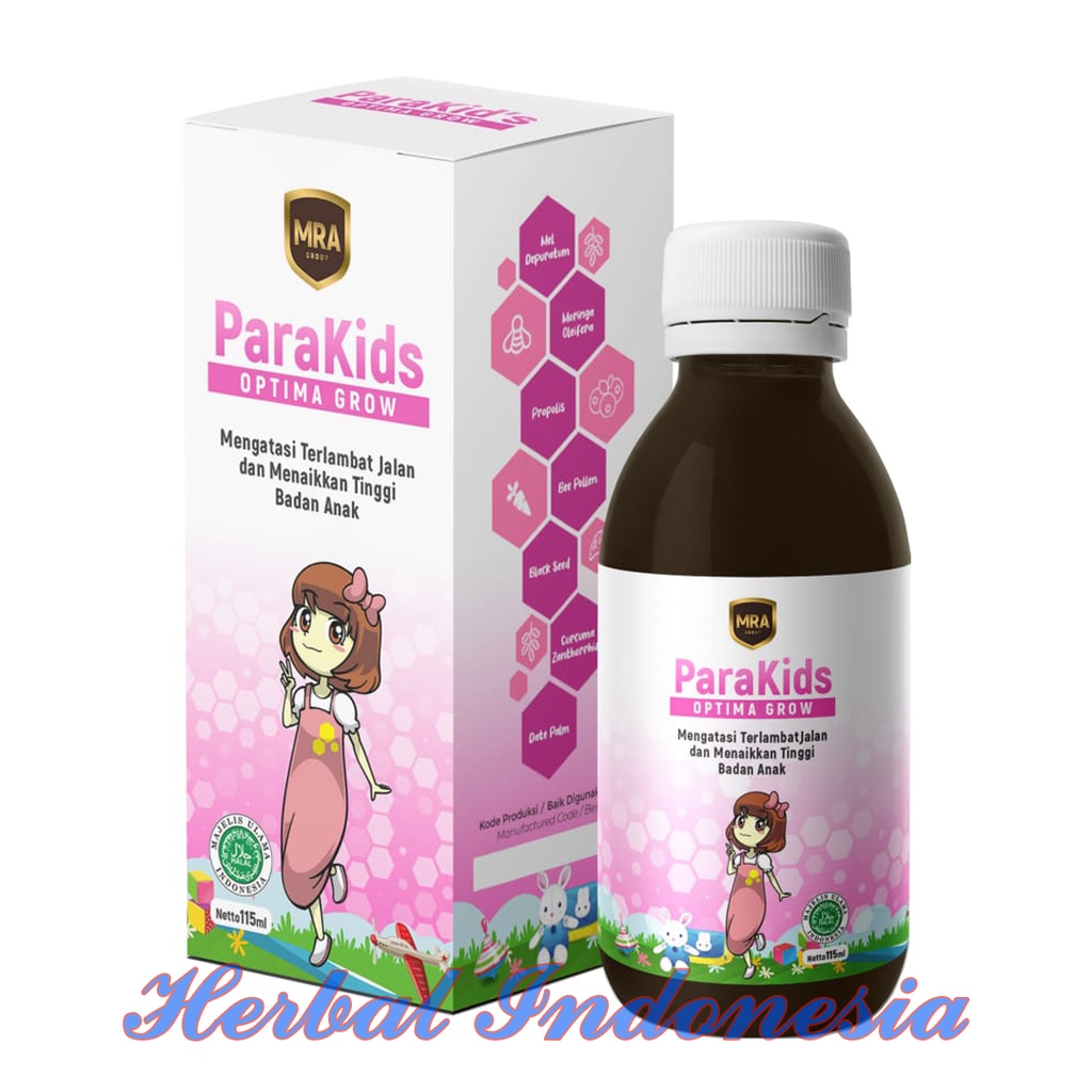 Madu ParaKids Optima Grow Natural Herb Isi 115ml - Mengatasi Terlambat Jalan dan Menaikkan Tinggi Badan