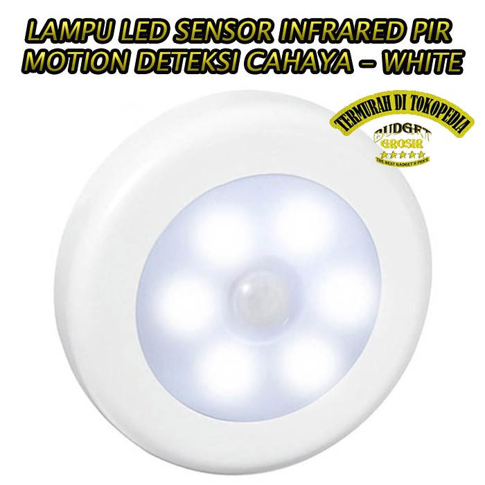 Lampu LED Sensor Infrared PIR Motion Deteksi Cahaya - White