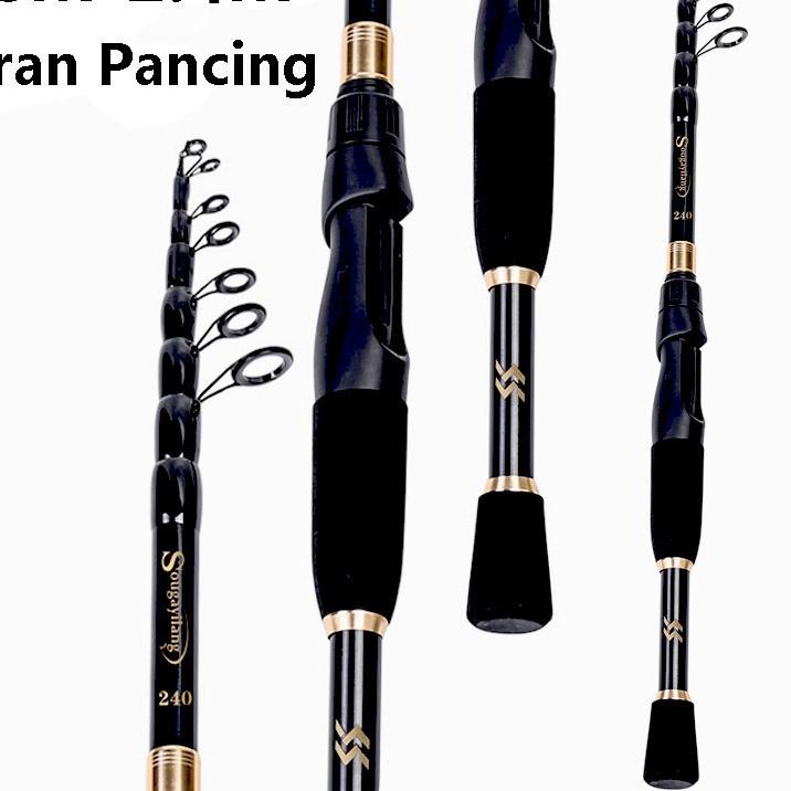 TERBARU Joran Pancing Antena Joran Telescopic Carbon 1.8-2.4m joran sougayilang  Joran telescopic Te