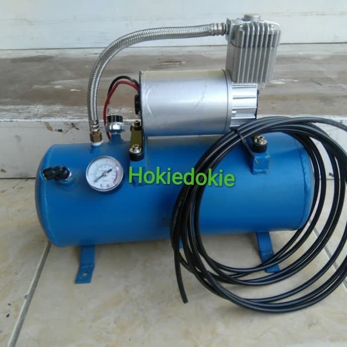 Tabung kompresor angin telolet otomatis 12v 24v 6 liter